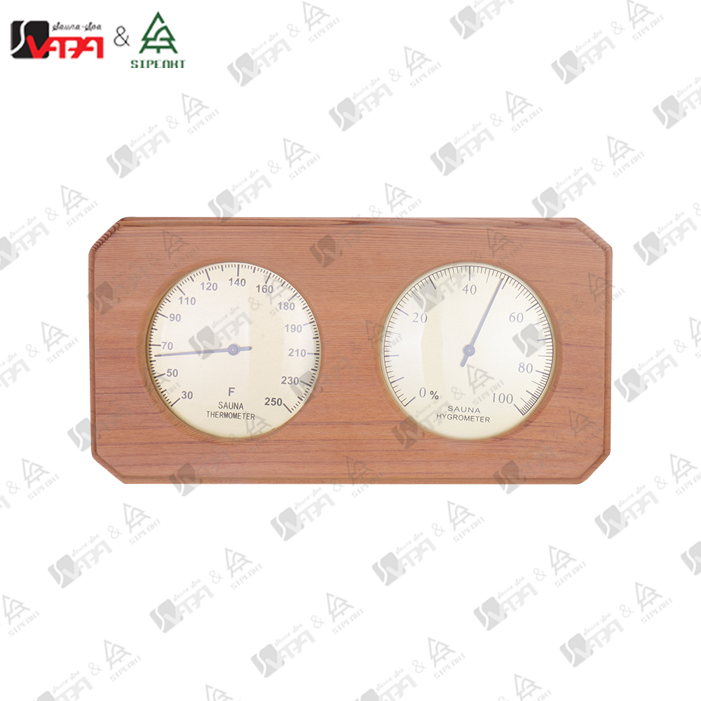 red cedar thermometer and hygrometer