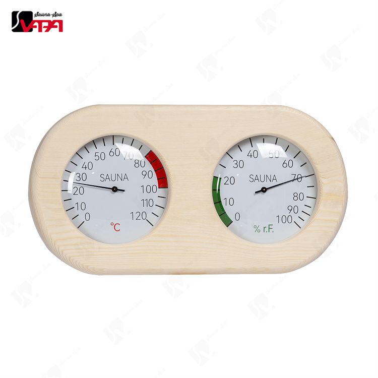 pine wood sauna thermometer and hygrometer